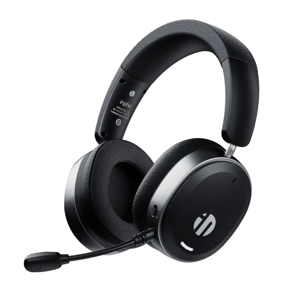 INPHIC H9 wireless gaming headset front view INPHIC H9 wireless gaming headset front view