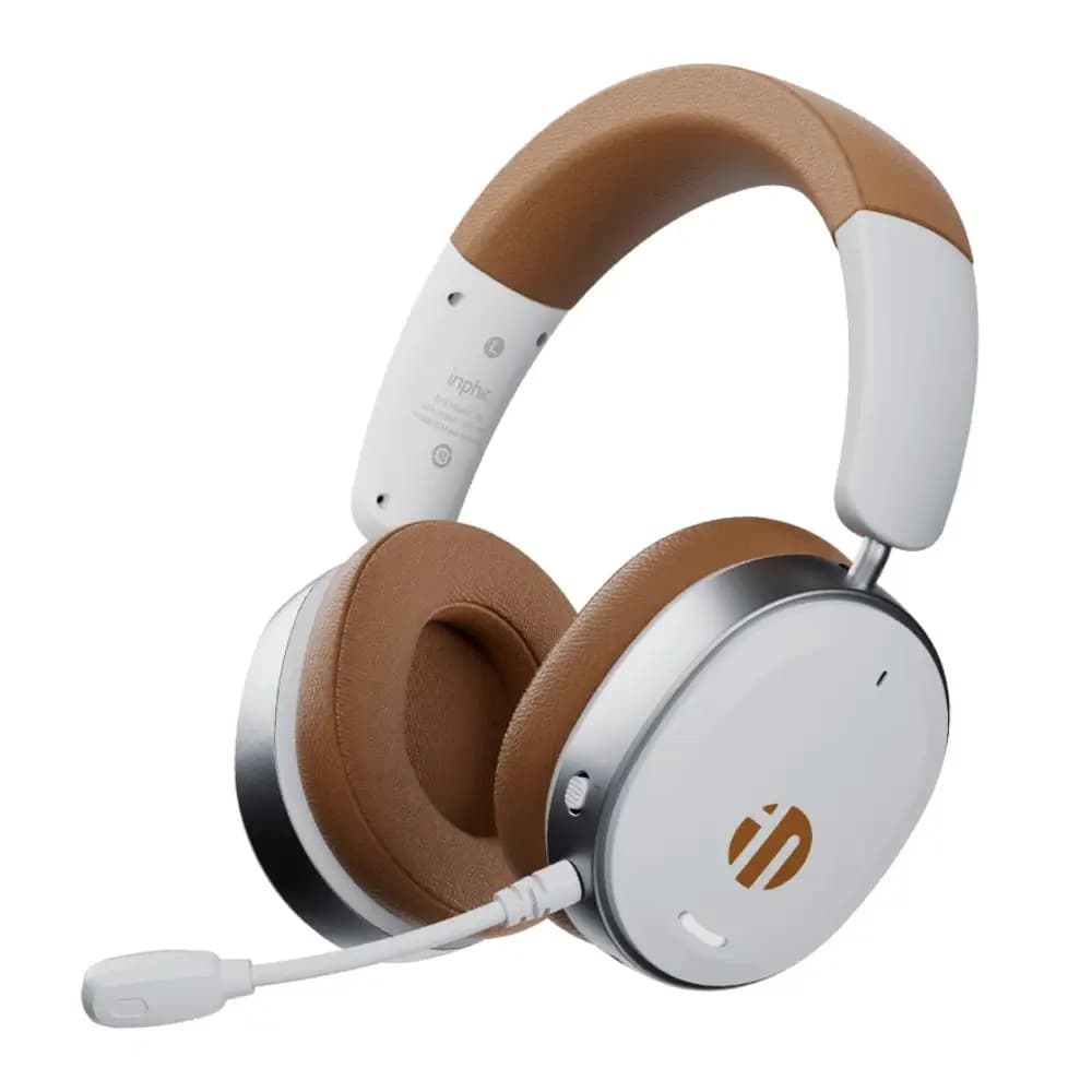 INPHIC H9 headset microphone and control buttons detail INPHIC H9 headset microphone and control buttons detail