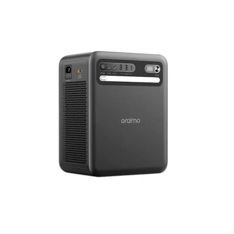 Close-up of Oraimo power station AC and USB output ports