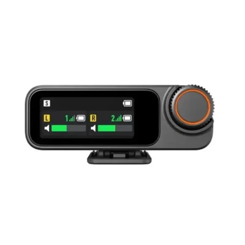 Close-up of DJI Mic 3 dual-band wireless connectivity feature
