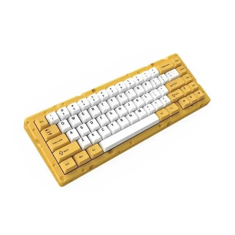 AJAZZ AC067 Wired Hot-Swappable Mechanical Keyboard Close-up of AJAZZ AC067 hot-swappable switch sockets