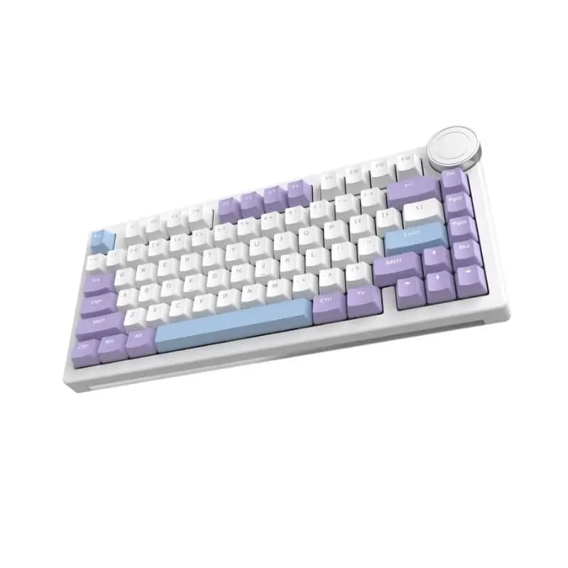 AJAZZ AK820V2 Wireless Mechanical Keyboard with Screen Tri-mode AJAZZ AK820V2 keyboard showing wired, 2.4GHz and Bluetooth options
