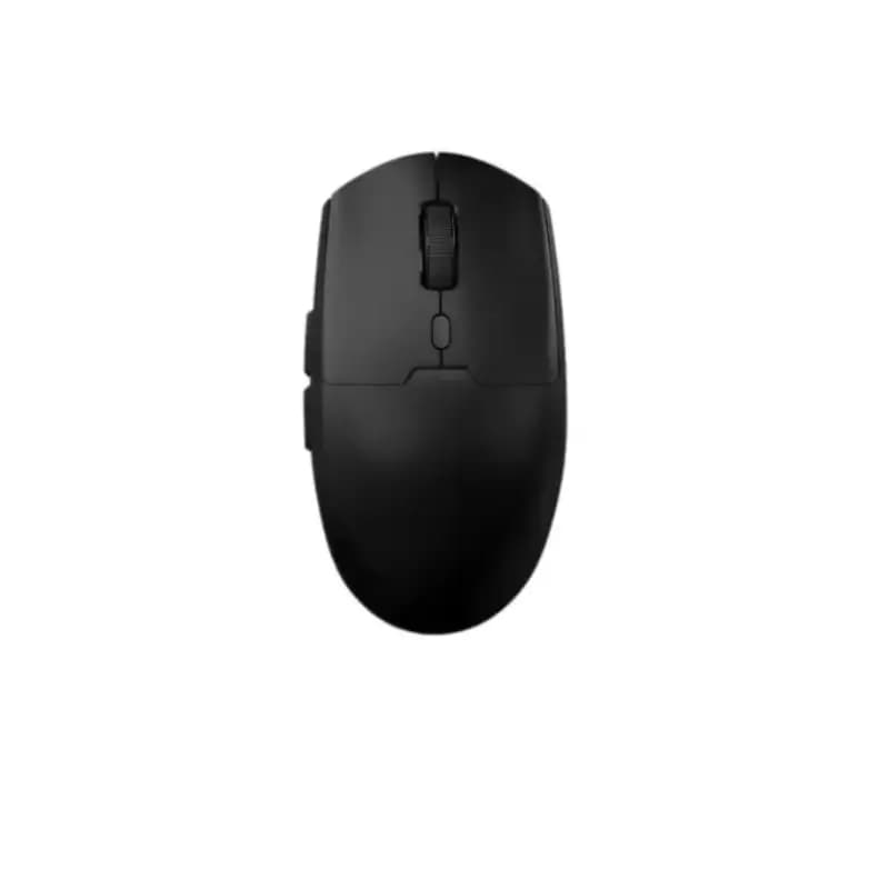 AJAZZ NJ11 MC mouse showing 2.4GHz, Bluetooth and wired connection modes