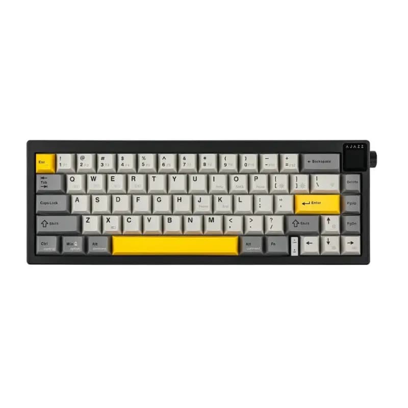 Close-up of Ajazz AK650 RGB backlit keycaps