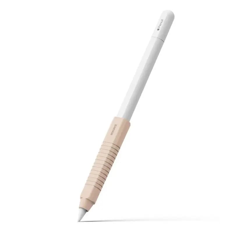 Ringke Drafting Grip silicone Apple Pencil case in use on an iPad Ringke Drafting Grip silicone Apple Pencil case in use on an iPad