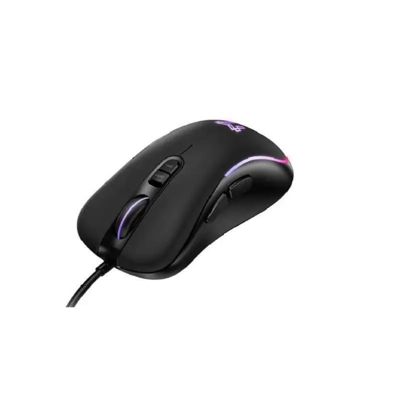 Hoco GM601 Wired Gaming Mouse with RGB Lighting Hoco GM601 Grandeza wired gaming mouse front view in black