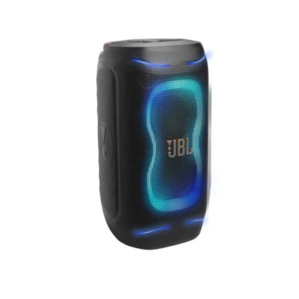 Close-up of JBL PartyBox 130 lightshow display in action