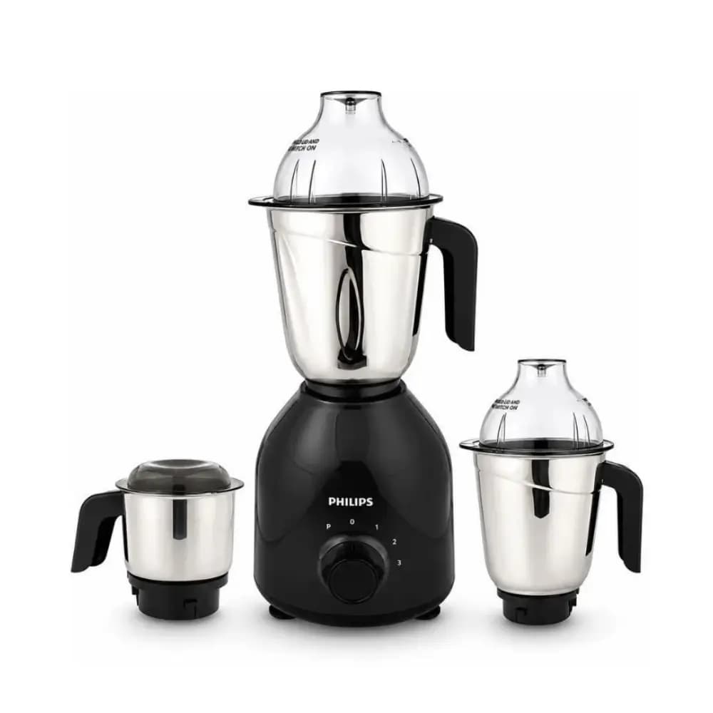 Philips HL7757 750W Turbo Mixer Grinder with 3 Jars Philips HL7757 750W mixer grinder front view on white background