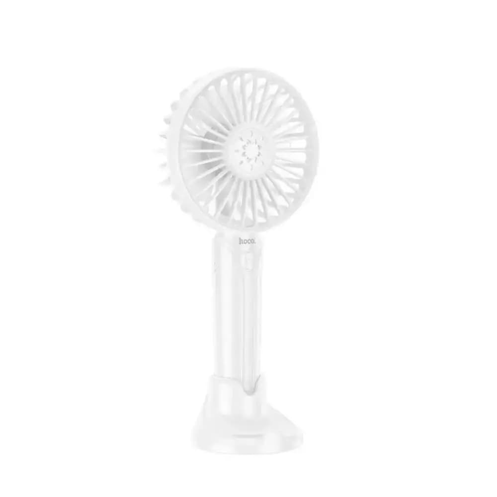 Hoco MMJ02 Portable Handheld Fan with Rechargeable Battery Close-up of Hoco MMJ02 fan speed control button