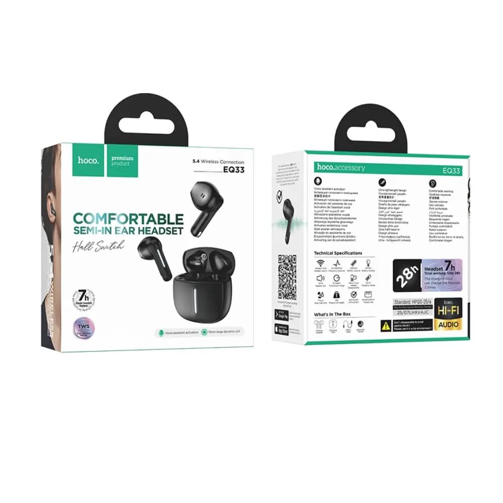 Hoco EQ33 Gem wireless earbuds with charging case Hoco EQ33 Gem wireless earbuds with charging case