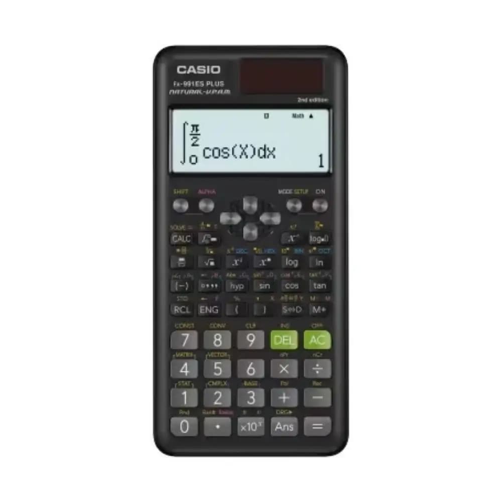 Casio fx-991ES PLUS-2 Natural Display Scientific Calculator Casio fx-991ES PLUS-2 scientific calculator front view with Natural Textbook Display
