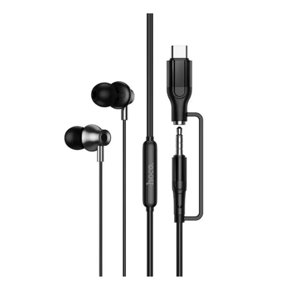 Hoco M119A Mia Type-C Wired Earphones with Built-In Mic Hoco M119A Mia earphone driver and connector detail