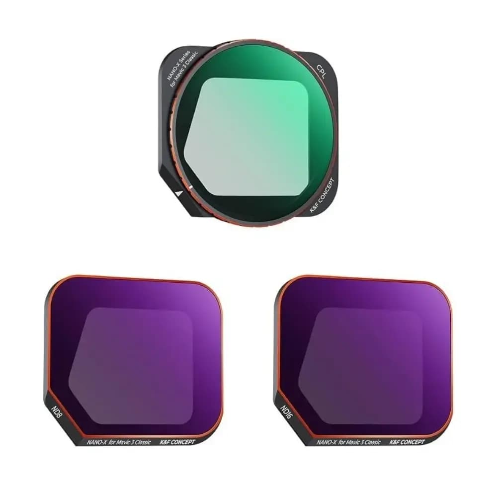K&F Concept DJI Mavic 3 Classic HD filter set with CPL, ND8 and ND16