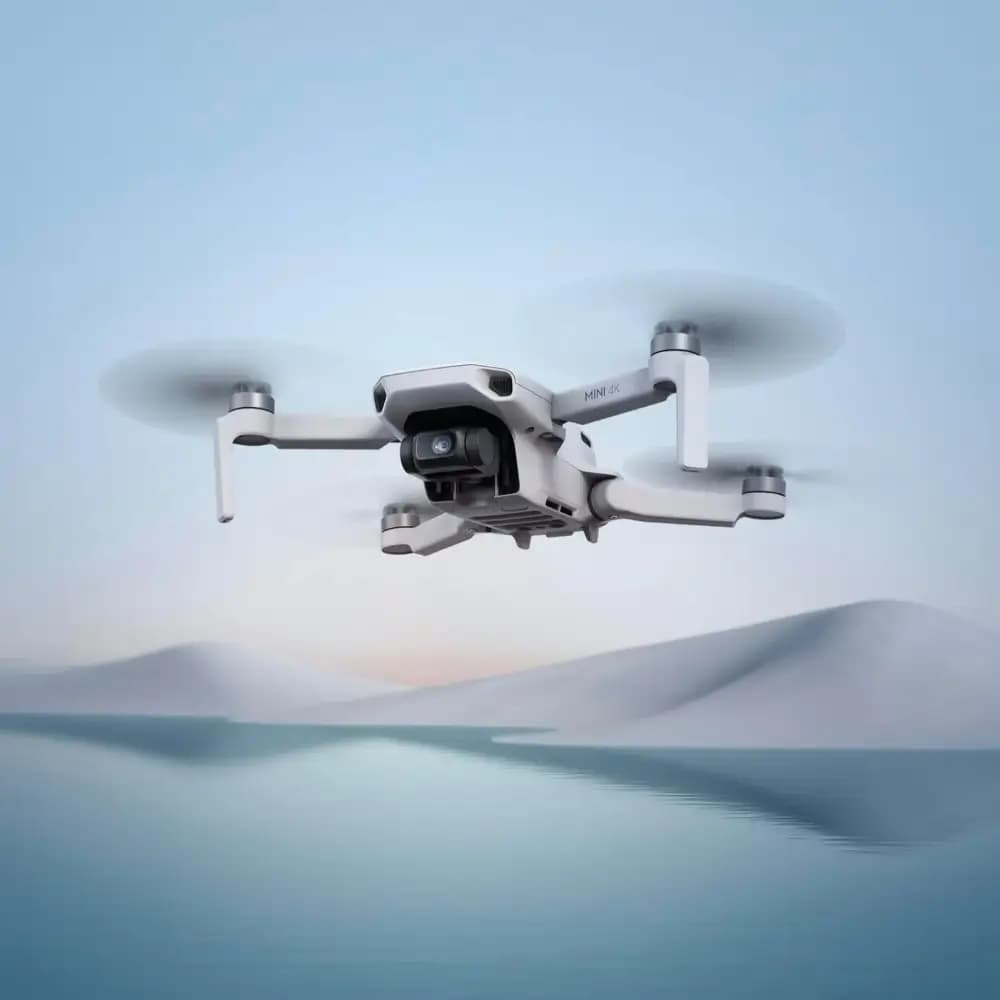 DJI Mini 4K 3-axis gimbal camera close-up DJI Mini 4K 3-axis gimbal camera close-up