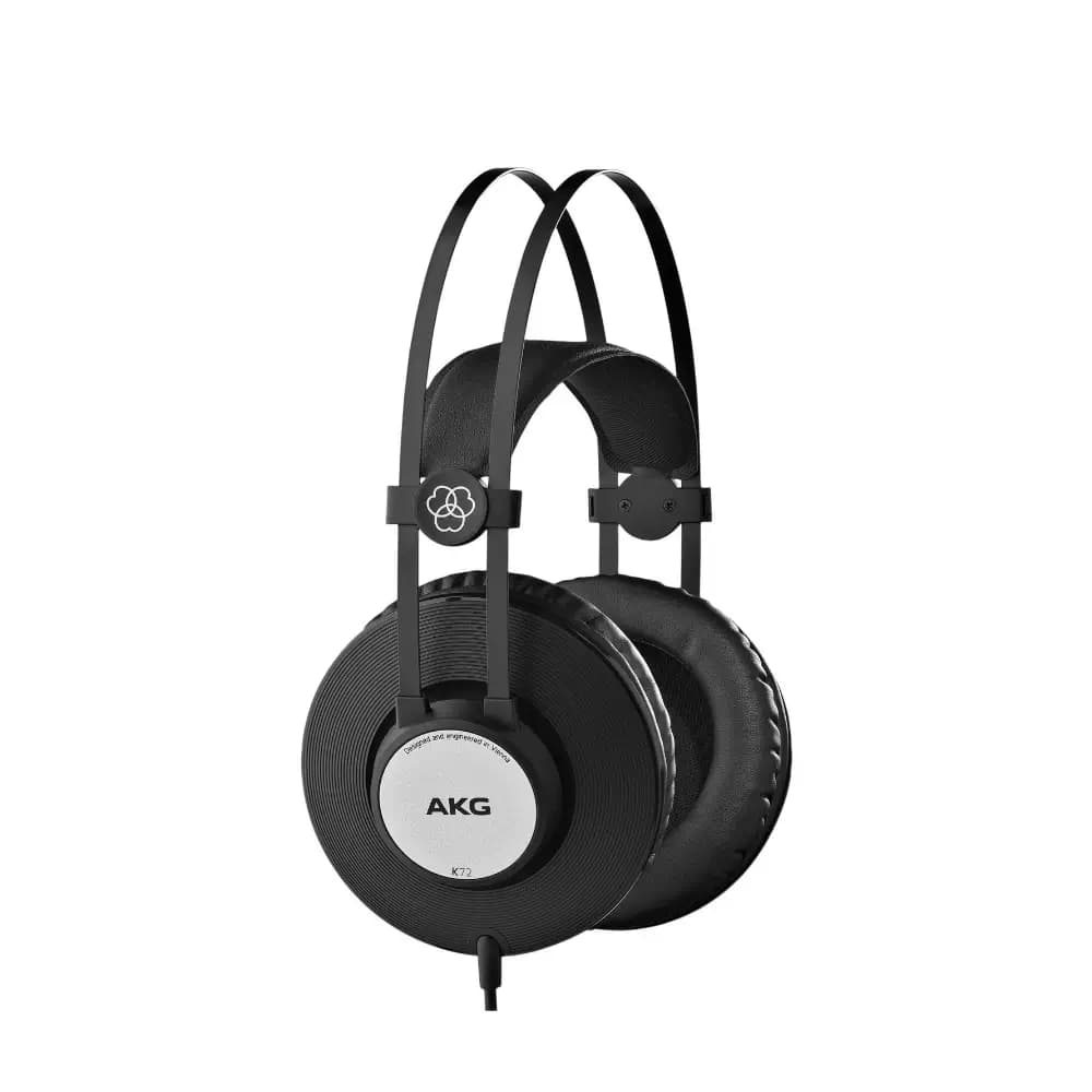: AKG Pro Audio K72 closed-back studio headphones front view : AKG Pro Audio K72 closed-back studio headphones front view