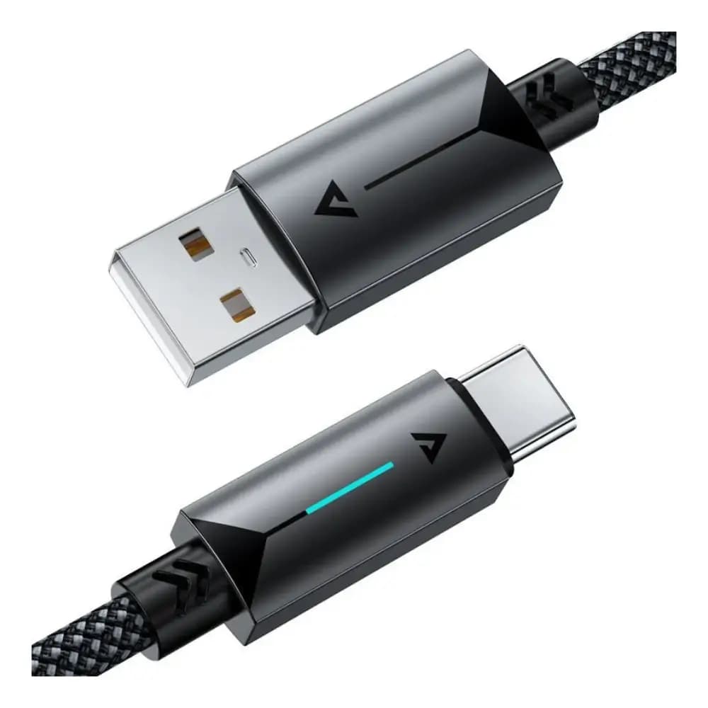 ACEFAST C19-04 USB-A to USB-C charging data cable front view ACEFAST C19-04 USB-A to USB-C charging data cable front view