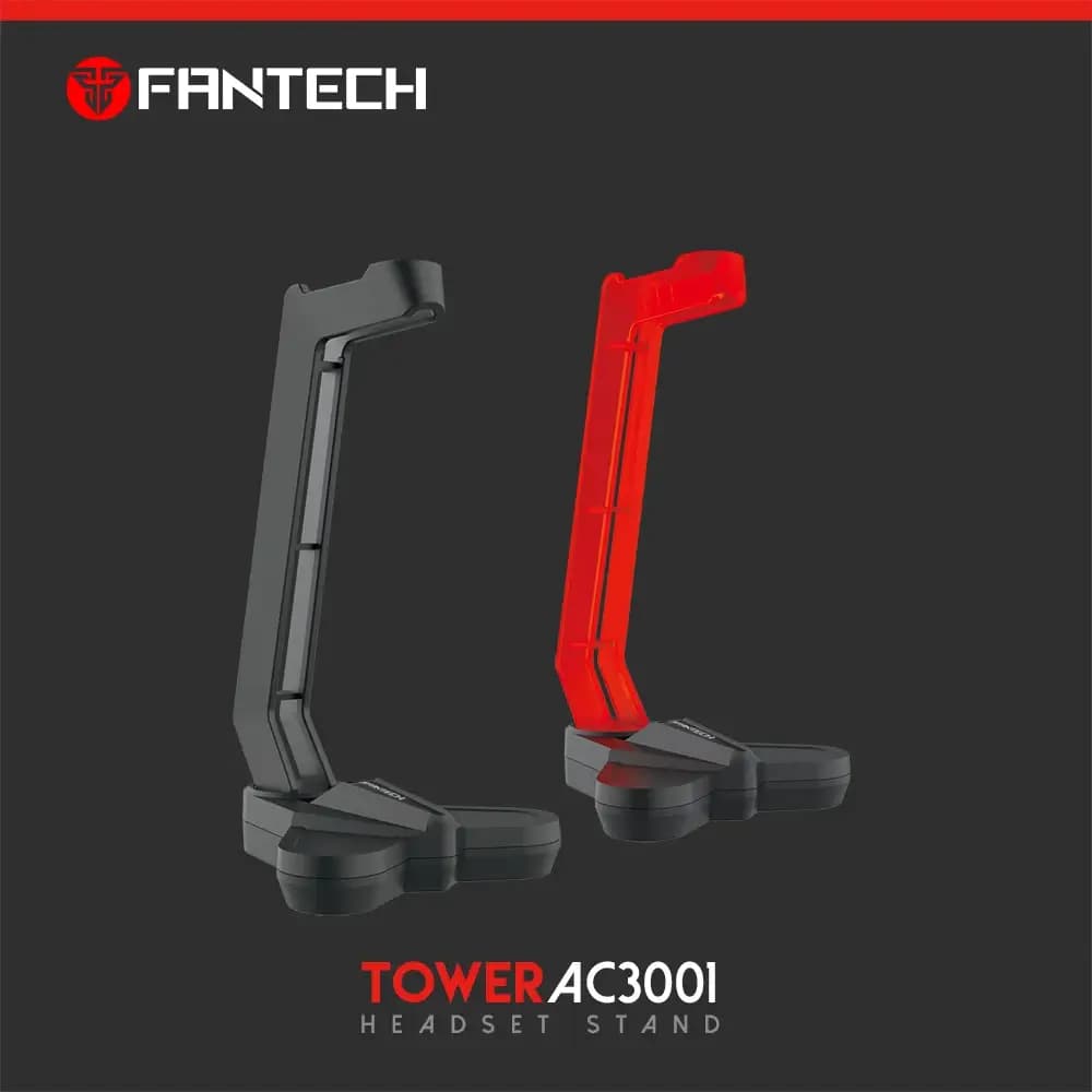 Fantech AC3001 Tower gaming headphone stand in black and red Fantech AC3001 Tower gaming headphone stand in black and red