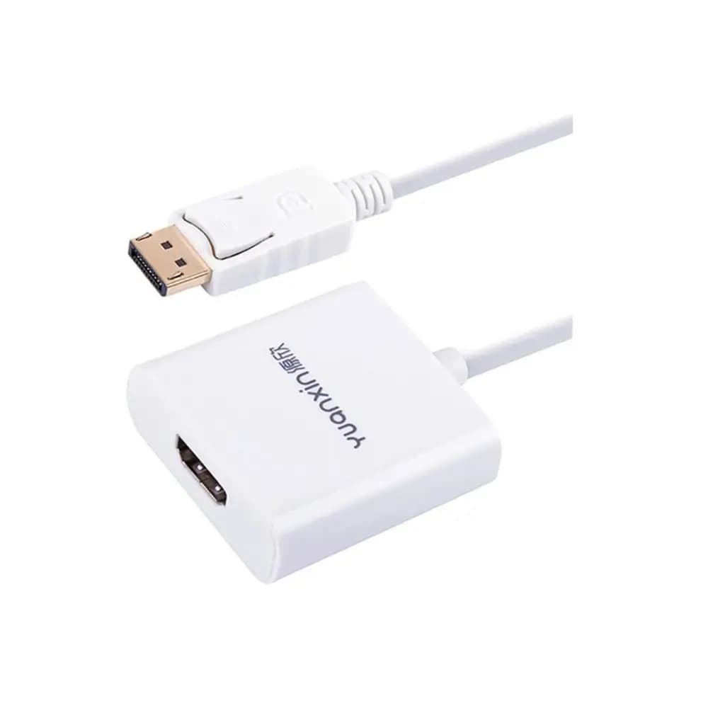 Yuanxin YDP-014 DisplayPort to HDMI Converter FHD 1080P Close-up of DisplayPort male connector on Yuanxin YDP-014 adapter