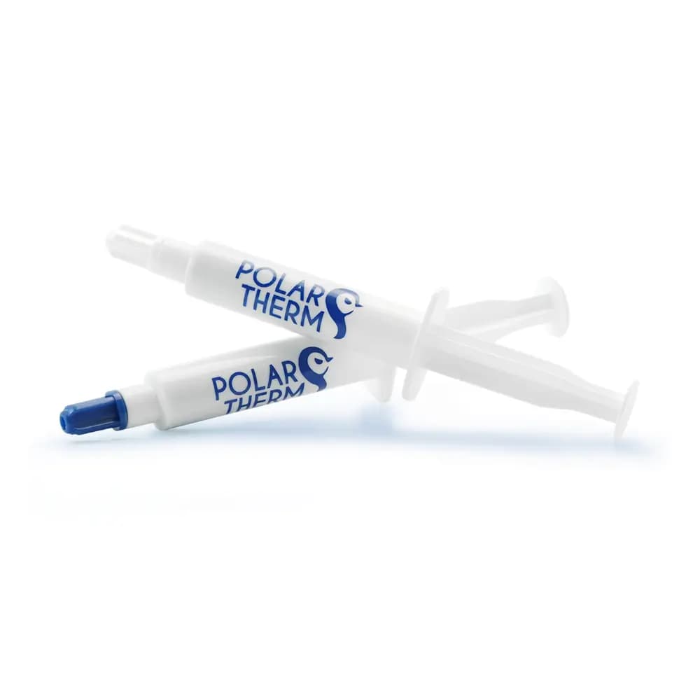 Polartherm thermal paste designed for easy application on a CPU