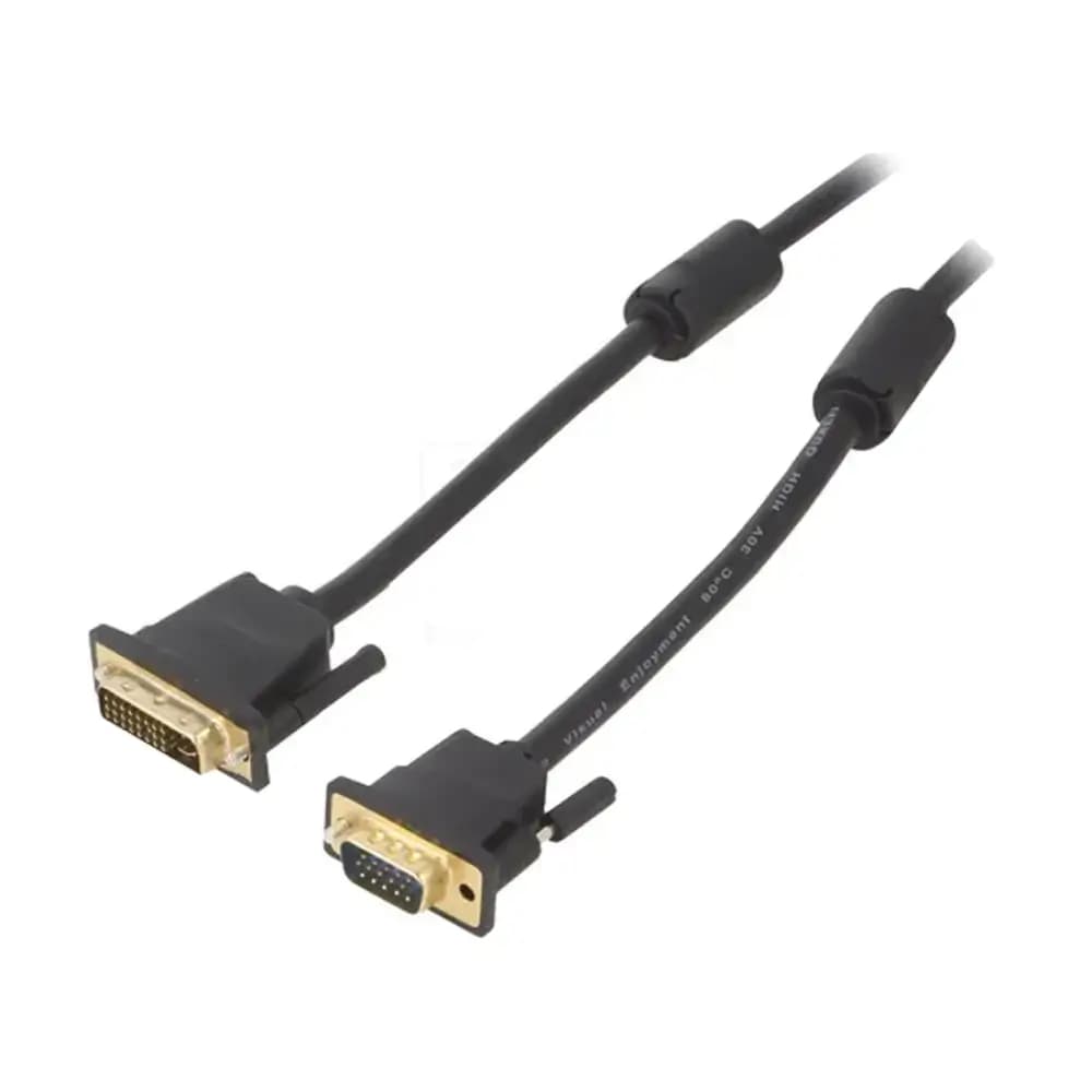 Vention EACBG DVI to VGA Cable 1.5 Meter Vention EACBG black 1.5 meter DVI to VGA male cable, main view