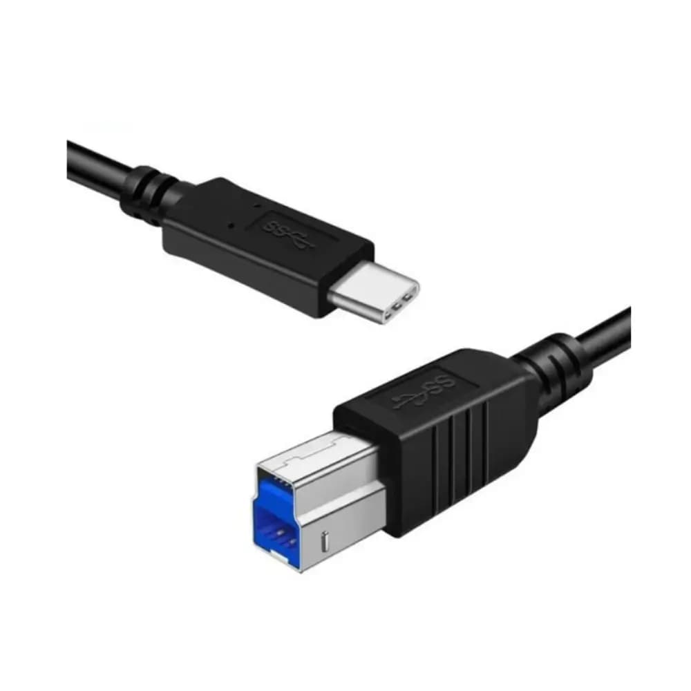 Type-C male and Type-B male connectors on Onten printer cable Type-C male and Type-B male connectors on Onten printer cable