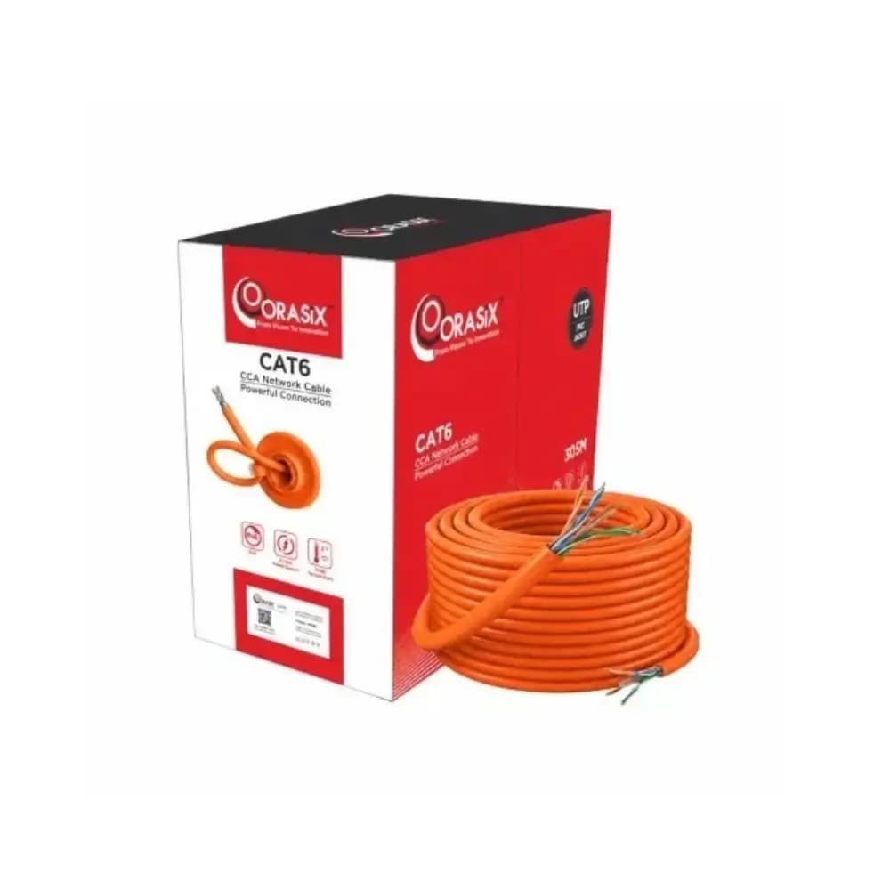 305 meter orange Cat6 indoor network cable from Orasix