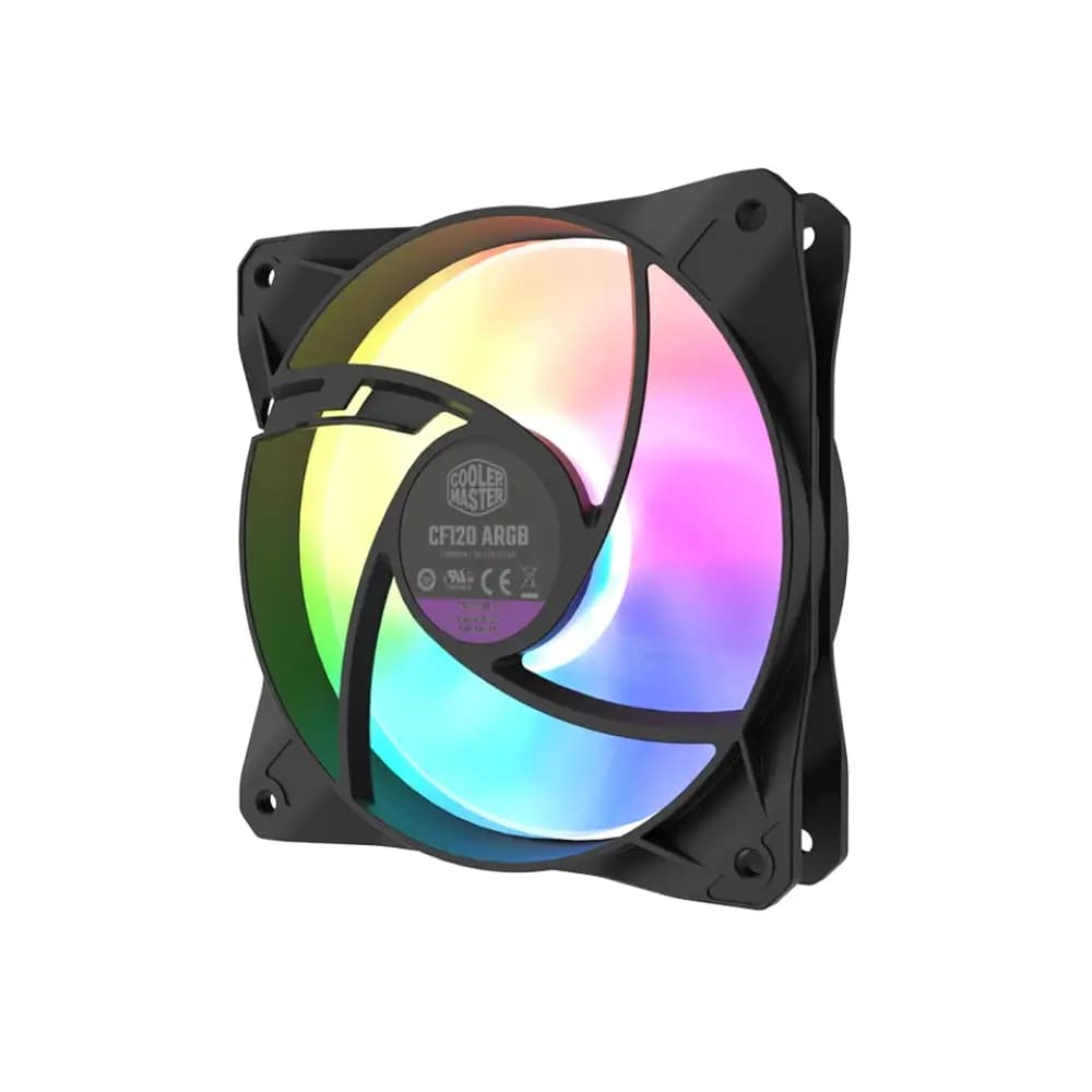 Cooler Master CF120 120mm ARGB case fan front view Cooler Master CF120 120mm ARGB case fan front view