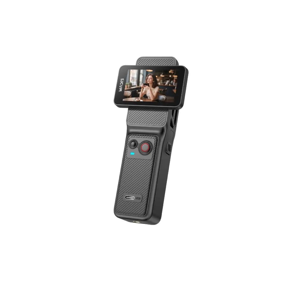 SJCAM C400 4K Action Camera with Gyro Stabilization SJCAM C400 4K handheld action camera front view