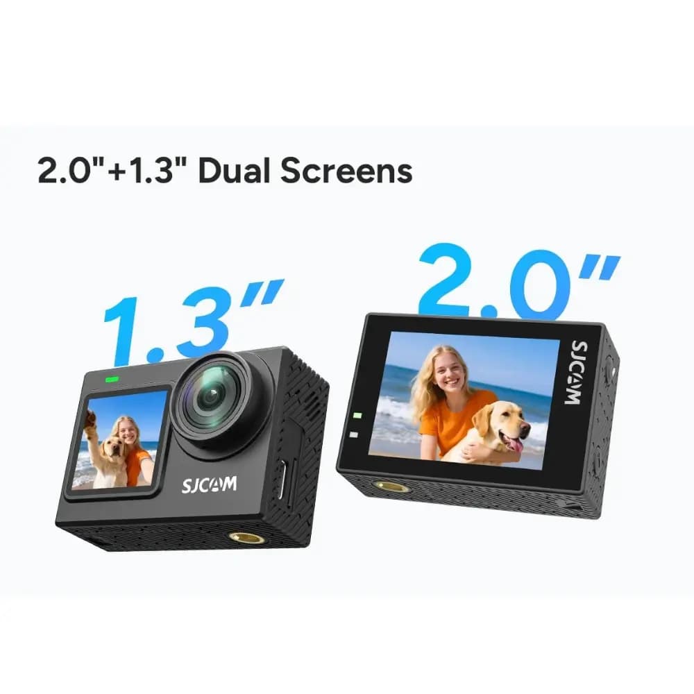 SJCAM SJ6 Ultra 4K Action Camera with Dual Screens SJCAM SJ6 Ultra 4K action camera front view with small front screen