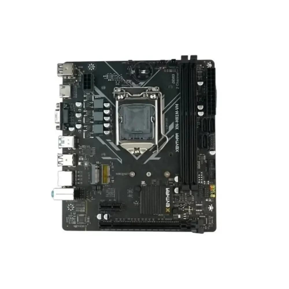 Dual DDR3 DIMM slots and LGA1150 socket close-up on XENDual DDR3 DIMM slots and LGA1150 socket close-up on XENTHRA boardTHRA board