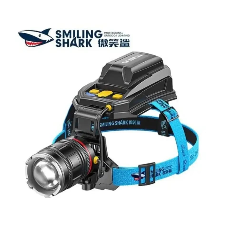 Smiling Shark TD-1127 Rechargeable LED Headlamp with Zoom Smiling Shark TD-1127 rechargeable LED headlamp in black