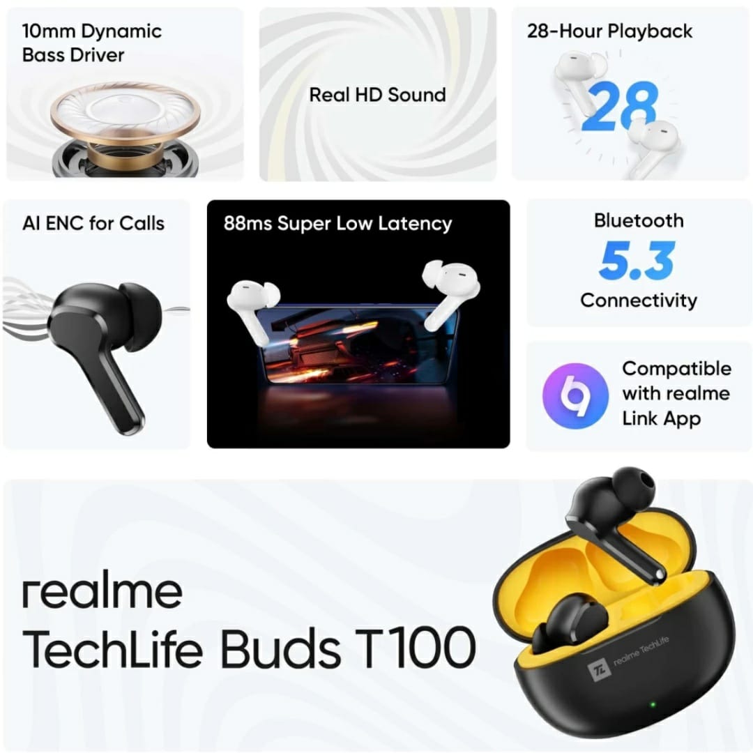 Realme TechLife Buds T100 3