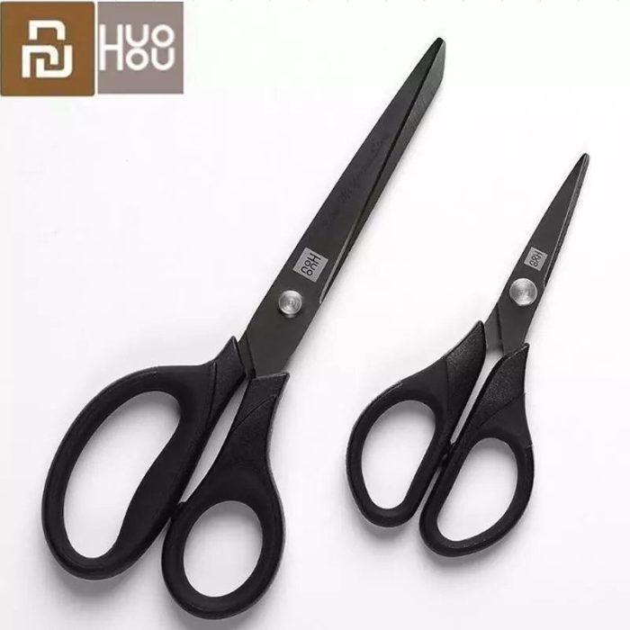 Xiaomi Huohou Titanium-plated 2Pc Non-slip Black Sharp Scissors Sets