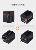 Mcdodo CP-4380 Travel Adapter 2.4A Dual USB & Worldwide for UK, US, AU, Europe