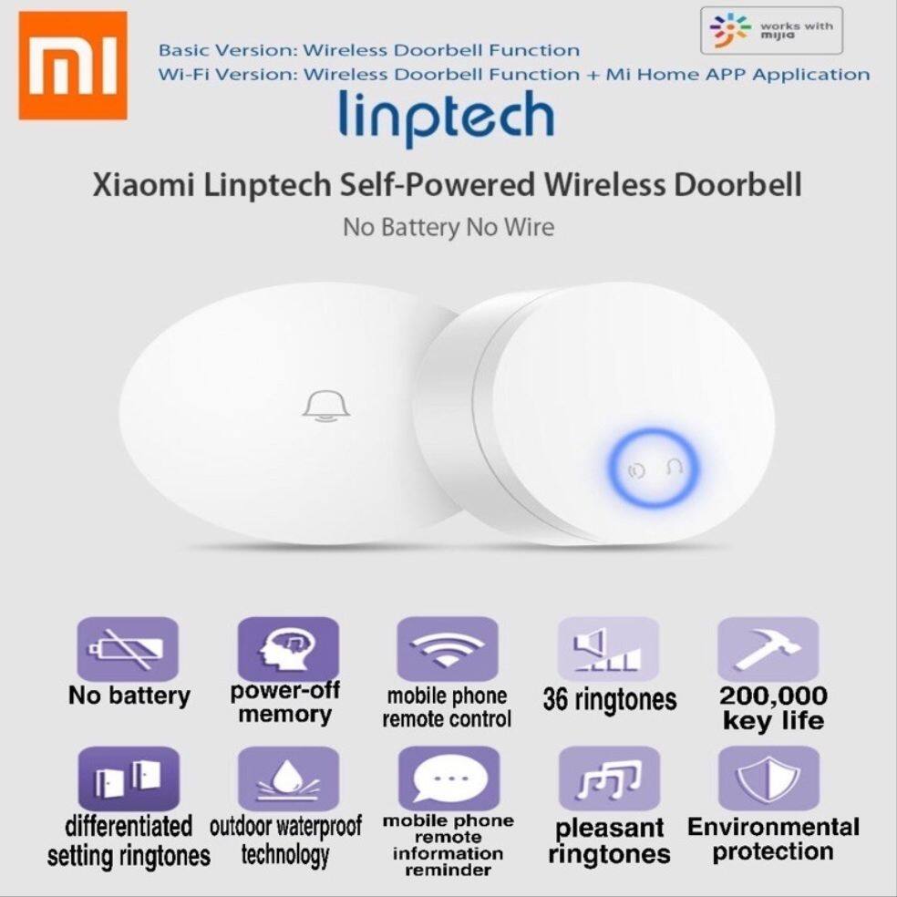 Xiaomi Mijia Linptech WIFI Self-power Generating Wireless Doorbell