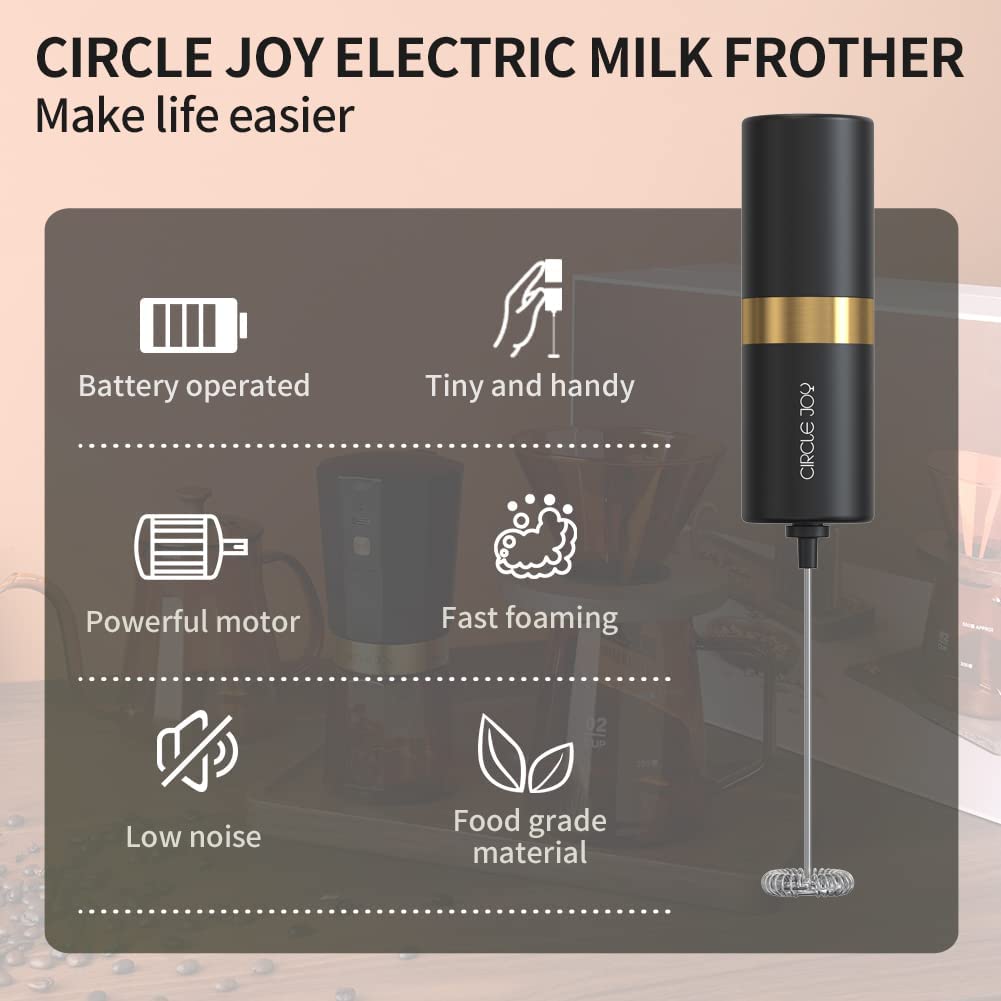 Xiaomi CIRCLE JOY Silver Knight Milk Frother Handheld Coffee, Drink Mixer