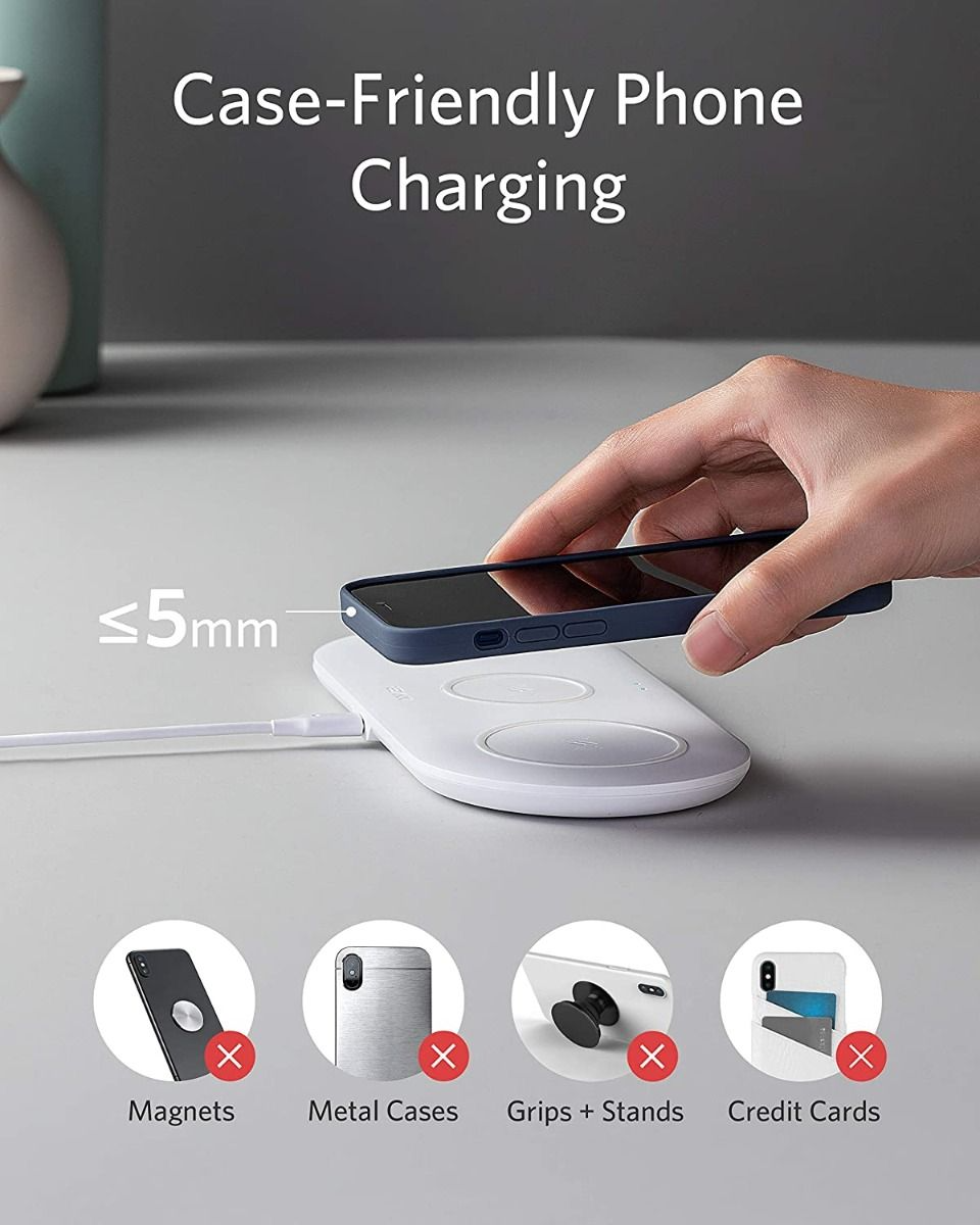 Anker PowerWave 3-in-1 Qi-Certified Pad Wireless Charging Station – A2590021