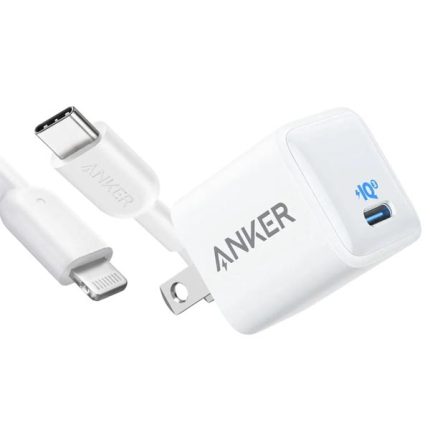 Anker 20W Adapter with Cable for iPhone – MFi Certified
