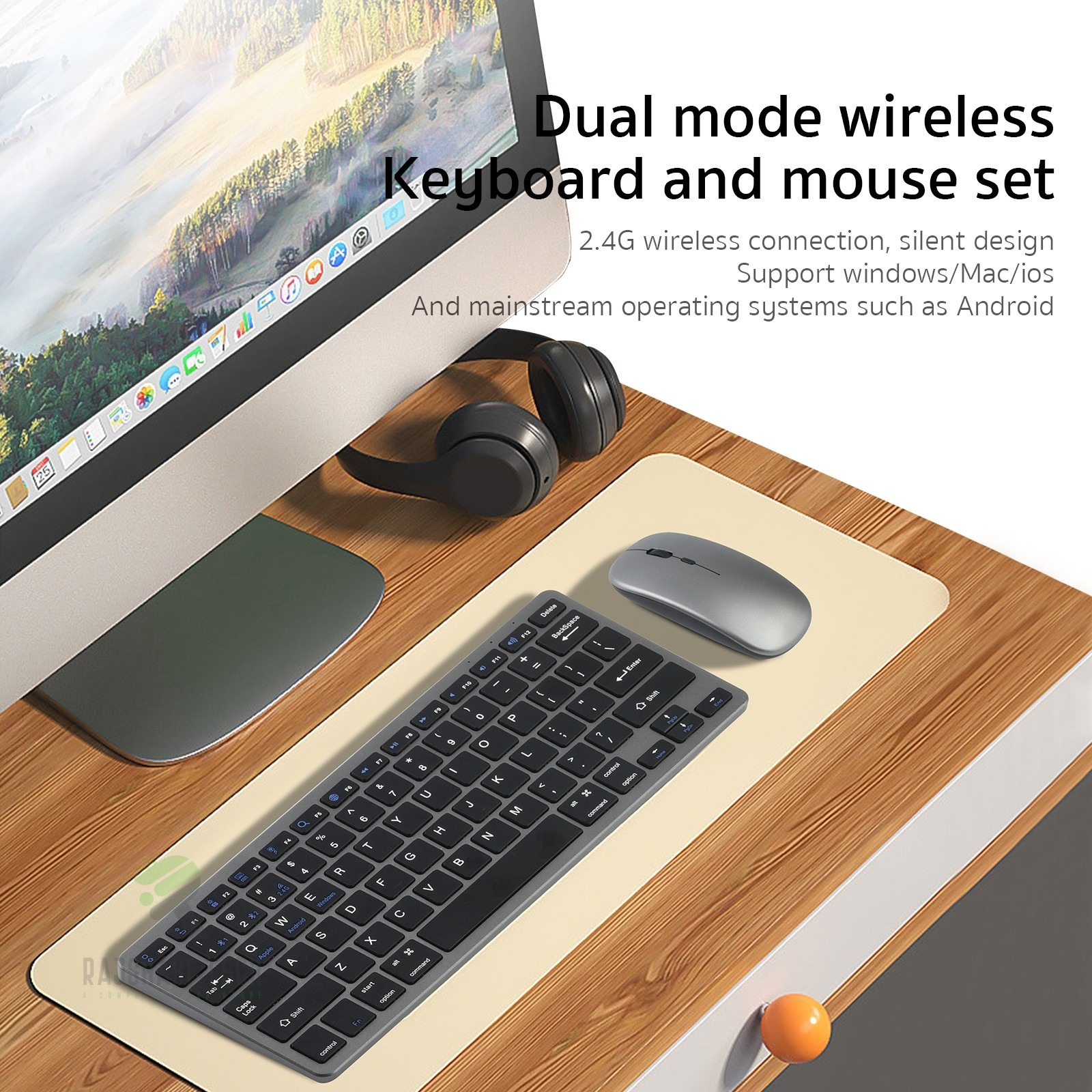 COTEetCI Wireless Mouse & Keyboard Set 2.4G Dual Mode