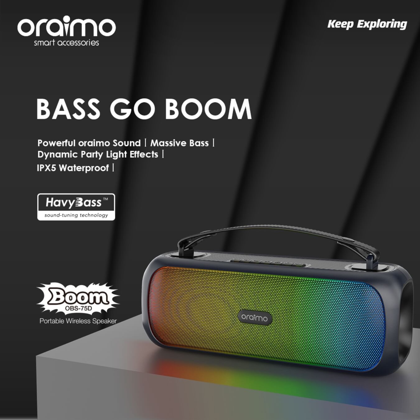Oraimo OBS-75D Boom Bass Go Boom Speaker