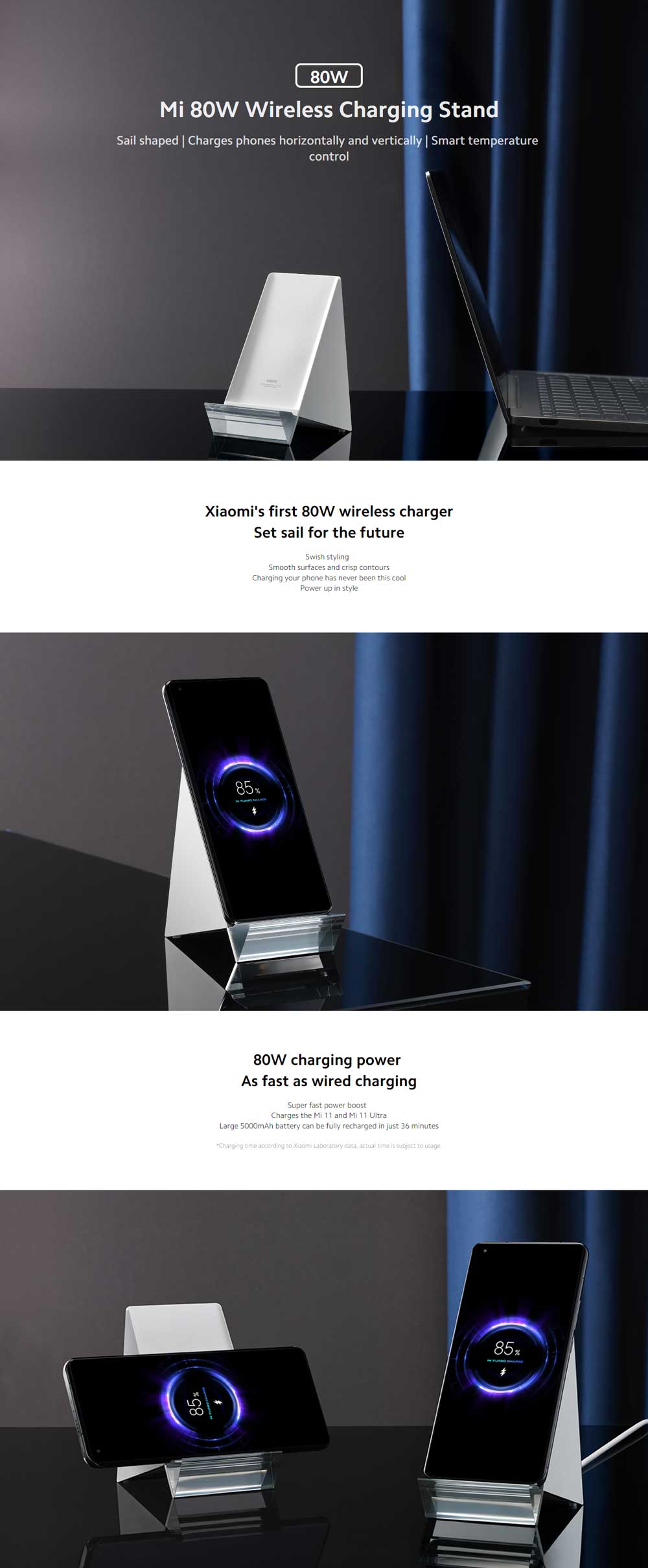 Xiaomi MDY-13-ED 80W Wireless Charging Stand Set