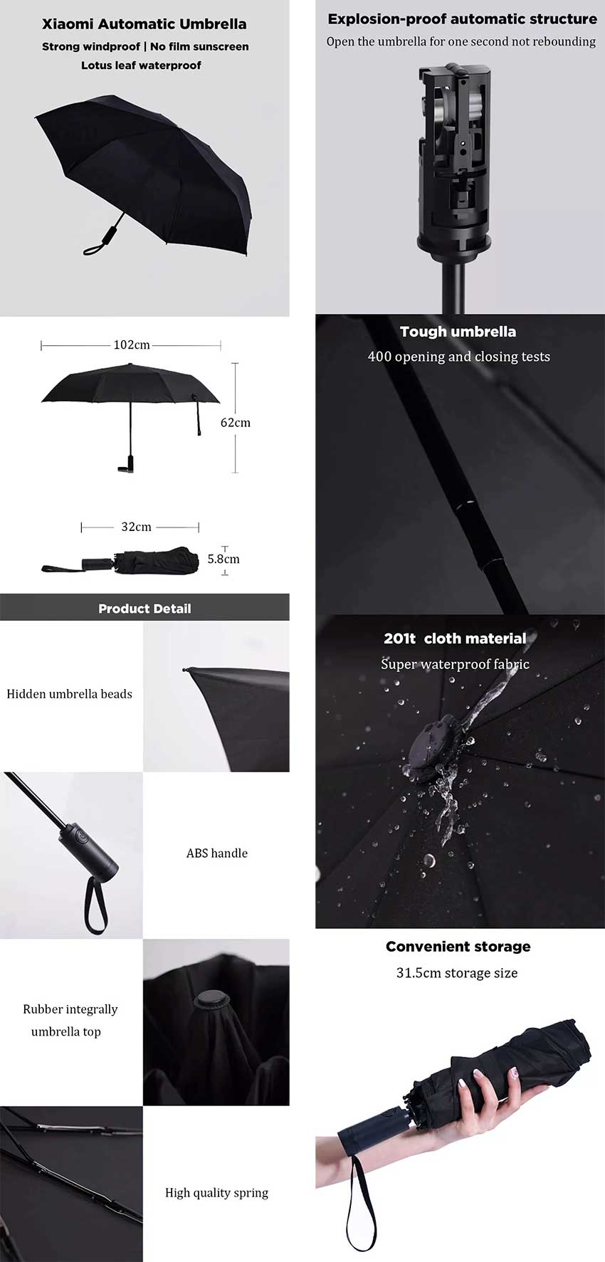 Xiaomi Mi Mijia WD1 Automatic Rainy Umbrella