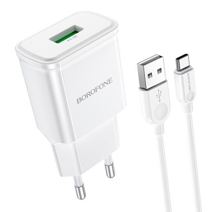 Borofone 18W Fast Charger With Type C Cable