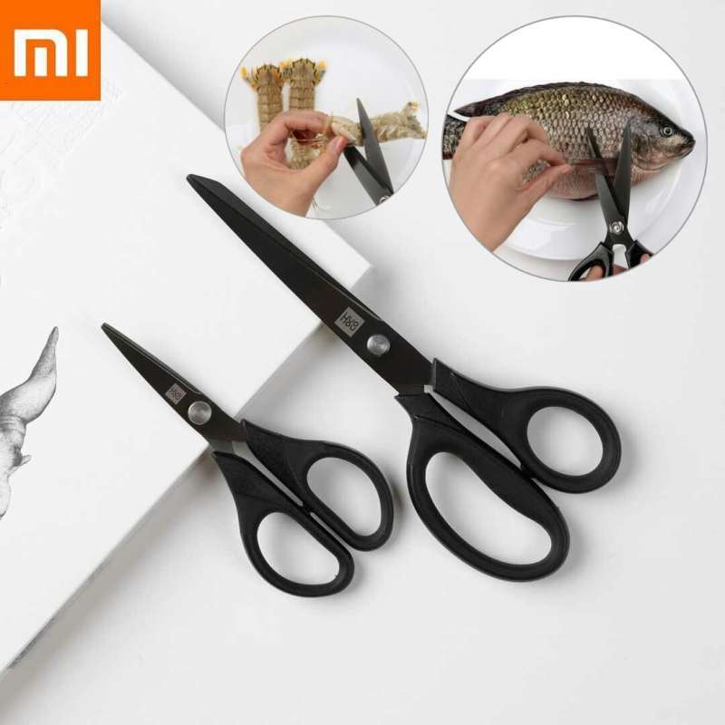 Xiaomi Huohou Titanium-plated 2Pc Non-slip Black Sharp Scissors Sets