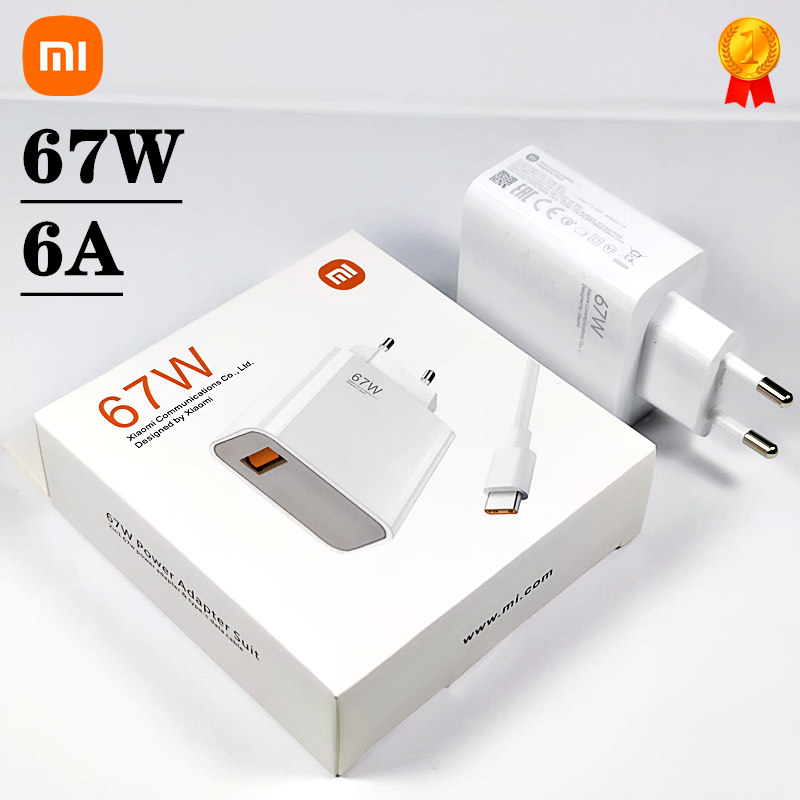 Xiaomi 67W Fast Charger and 6A USB Type C Charging Cable