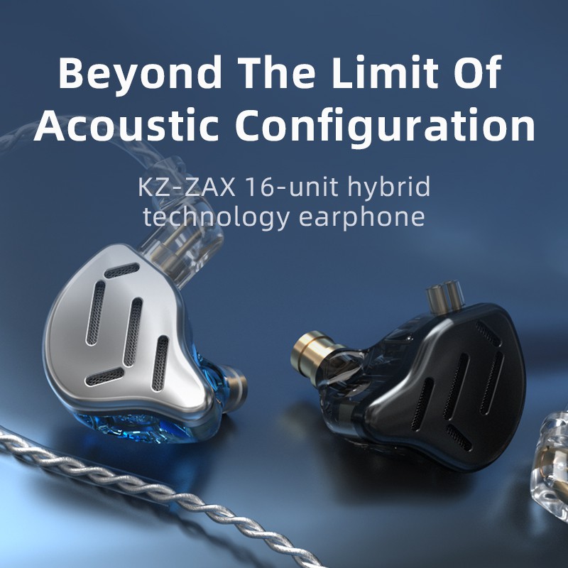 KZ ZAX 1DD+7BA Hybrid Driver HiFi in-Ear Earphones