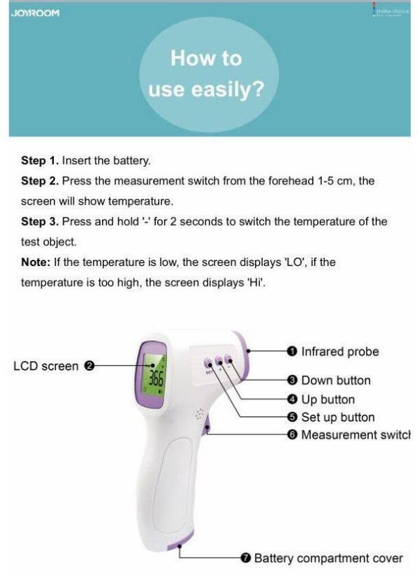 Joyroom XS-IFT002B Infrared Digital Thermometer