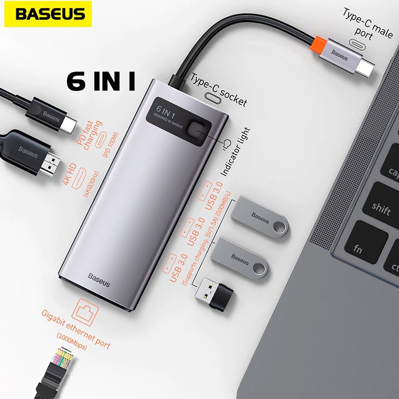 Baseus Metal Gleam Series 12-in-1 Multifunctional Type-C HUB