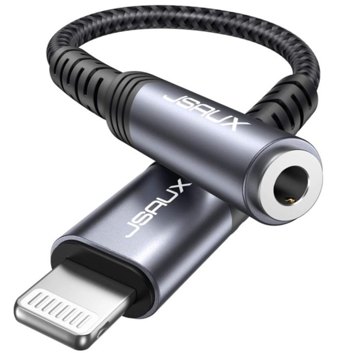 JSAUX Lightning to 3.5mm Adapter [Apple MFi Certified]