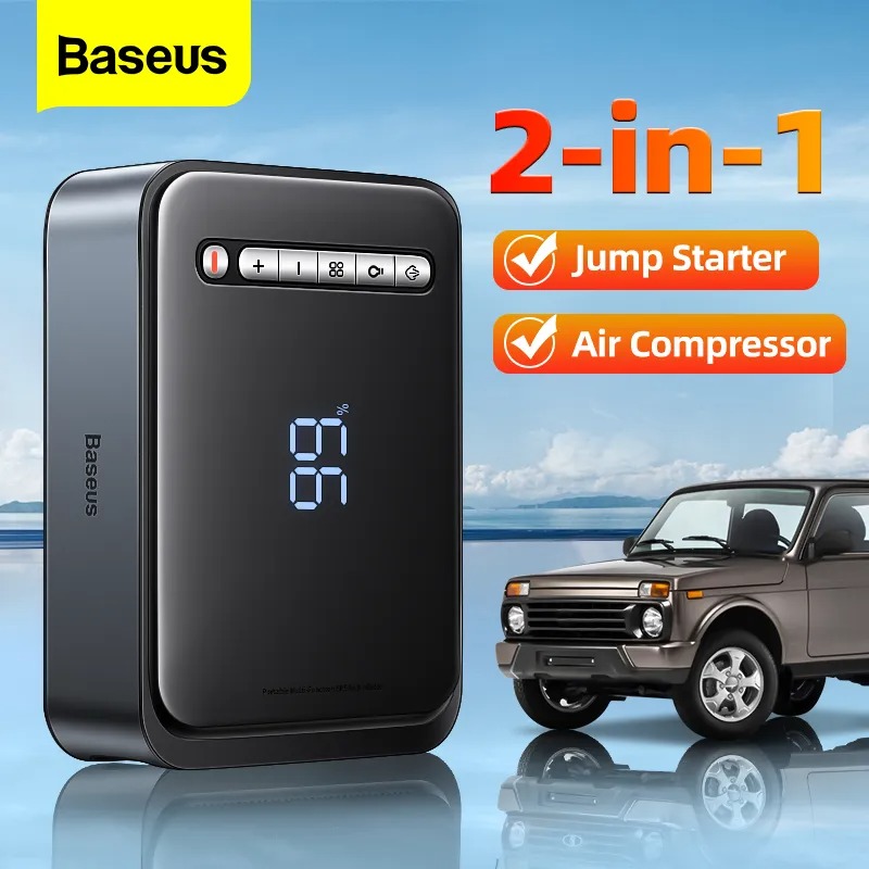 Baseus Super Energy 2-in-1 Jump Starter 10000mAh 1000A With Tire Inflator